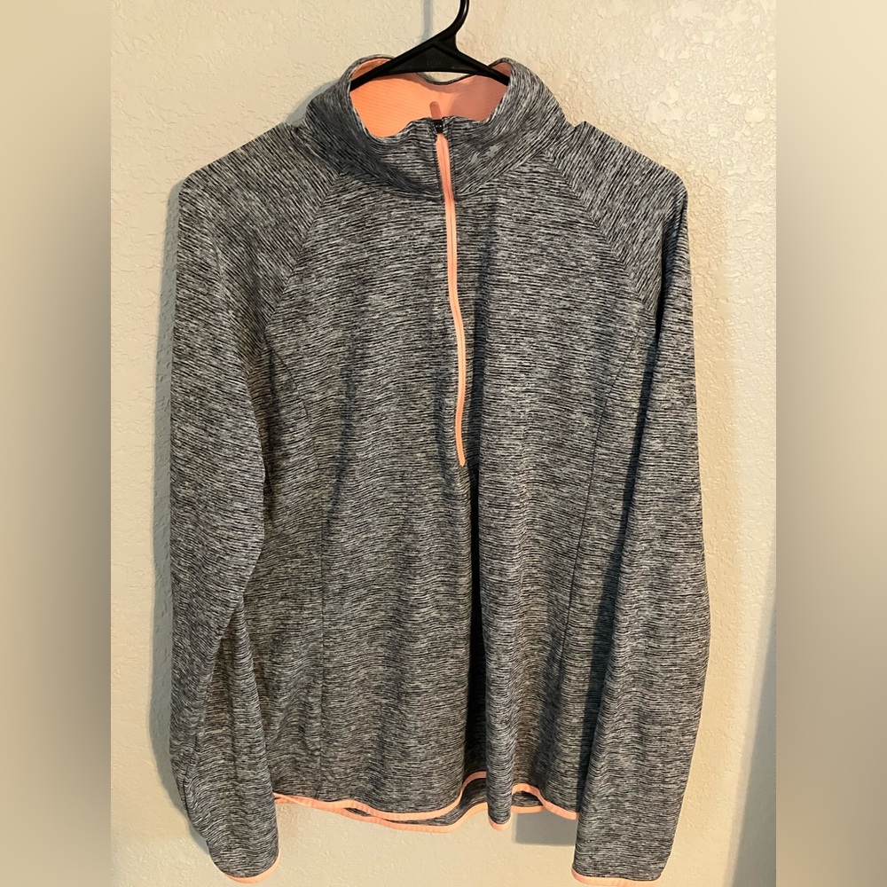 Under Armour Gray and Pink Threadborne Pullover